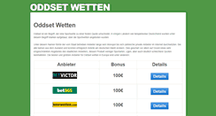 Desktop Screenshot of oddsetwetten.net